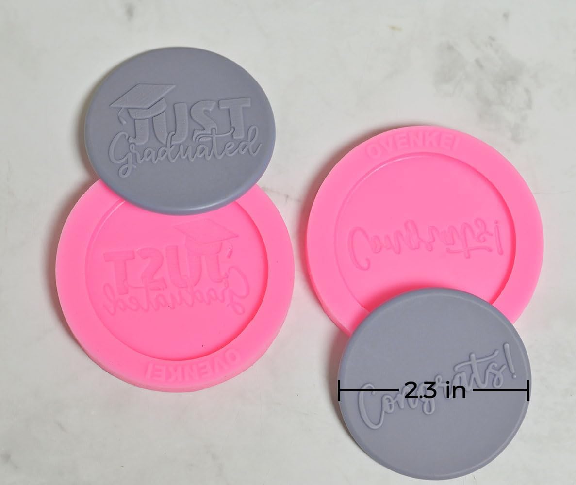 Graduation Fondant Stamp, Just Graduated Embosser for Cake Decorating