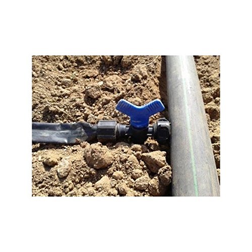 Tuyau pour arrosage goutte à goutte 16 mm Jauge épaisseur de paroi 6 mm. Goutteurs touts les 20 cm. Rouleau de 300 m. Tuyau plat avec débit 4 litres par heure.