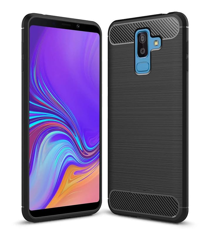Image of Hybrid Carbon Fiber Back Case for Samsung Galaxy J8 2018 (Black)