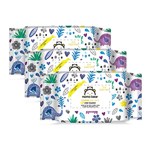 Mama Bear Cleansing Baby Wet Wipes, Lemon – 72 Pcs (Pack Of 3)