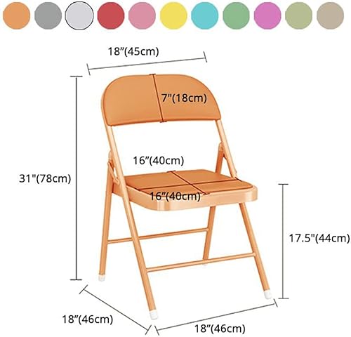 Miniatura 3 de SUSUO Silla plegable con asiento y respaldo tapizados, silla plegable portátil resistente para oficina en casa, mesa de estudio, comedor,