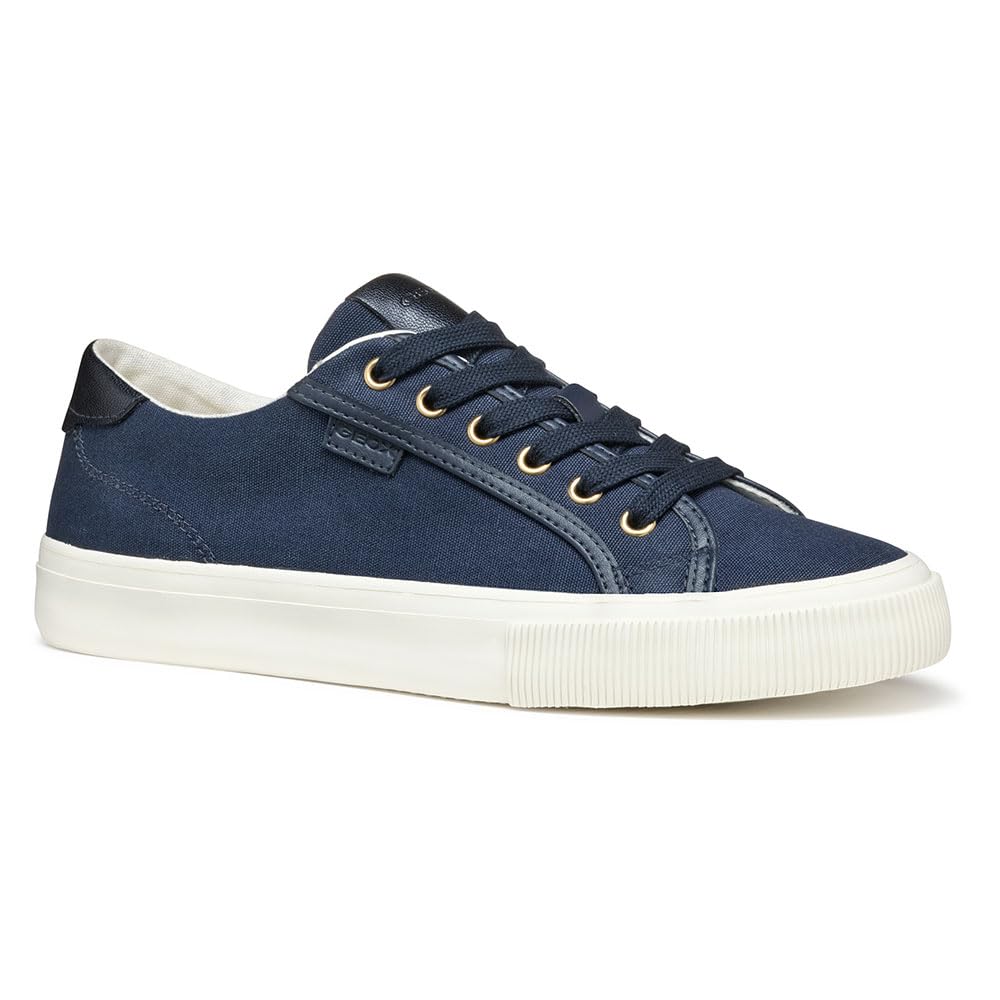 Geox Emmeleny Canvas Breathable Trainers Women's Navy Blue Size 37 (4)