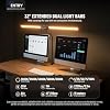 NEEWER Entry Level Version 32 LED Light with Clamp for Desk Home Office Dorm Designer Drafting, 20W Dual Computer Monitor Architect Lamp Bar, Flexible Overhead 2200lux/Remote/5 Modes CRI80+, N21
