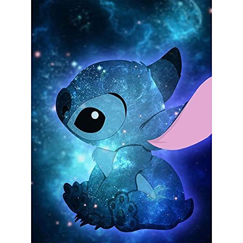 Stitch Diamond Painting, Diamond Art Stitch, Diamond Painting Kits for Adults, Diamond Painting Stitch Gem Art Craft DIY Home Wall Decor 12 x 16 inch (Galaxy Stitch Diamond Painting)