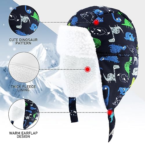 Image of BAVST Winter Trapper Hat for Boys Girls Waterproof Warm Baby Toddler Ushanka Fleece Beanie Hats for 6M-6T