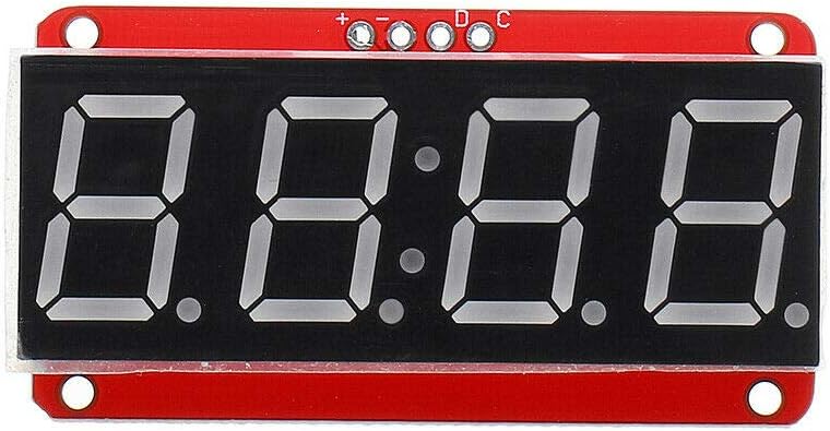 Electronic Components 5pcs 4-bit 0.56 Inch 7-Segment LED Digital Tube Module I2C Control 2-line Contro