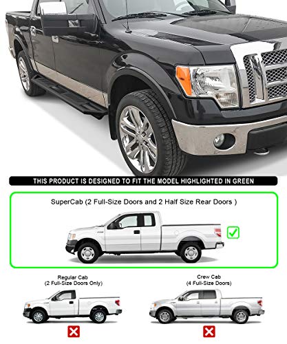 Estribos laterales acero inoxidable 6.5in APS para Ford F150 miniatura 2