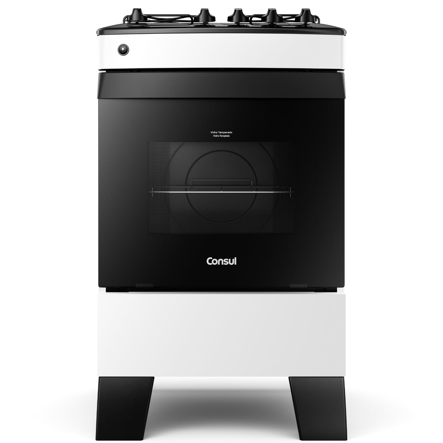 Consul Fogão Consul 4 bocas Branco com mesa esmaltada - CFO4ZAB Bivolt