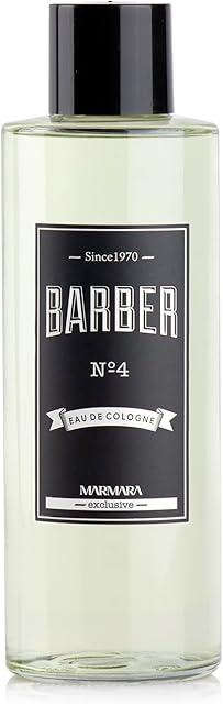 BARBER MARMARA Eau de Cologne męska 500 ml nr 4 w szkle Flacon After Shave Men woda do golenia dla mężczyzn, odświeża długotrwały zapach dla mężczyzn, dezynfekujący, 70% alkoholu