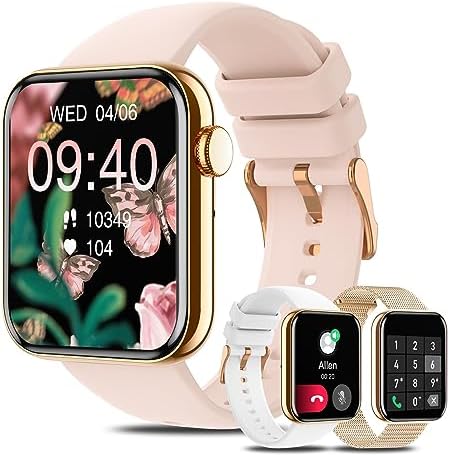 Betatree Smart Watch for iPhone Android, Smart Watches for Women(Call Receive/Dial), 1.85″ Waterproof Fitness Tracker with AI Voice Control Heart Rate Sleep Monitor SpO2 Pedometer 20 Sport Modes