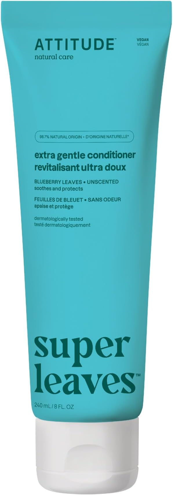 Extra Gentle Hair Conditioner, Soothes Dry Scalp, Naturally Derived Ingredients, Vegan Detangler, Dermatologically Tested, Unscented, 8 Fl Oz