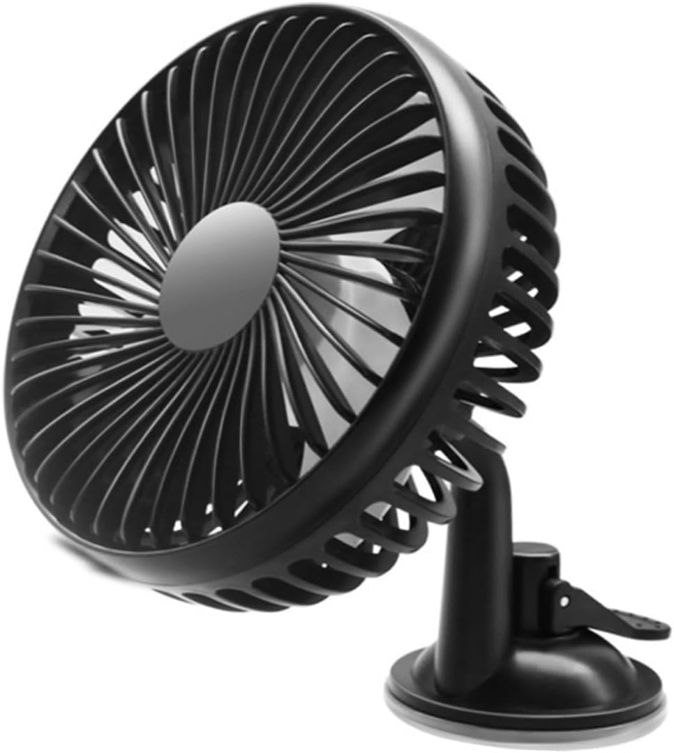 HOMSFOU 1 x Electric Car Fan for Small and Portable Summer Black