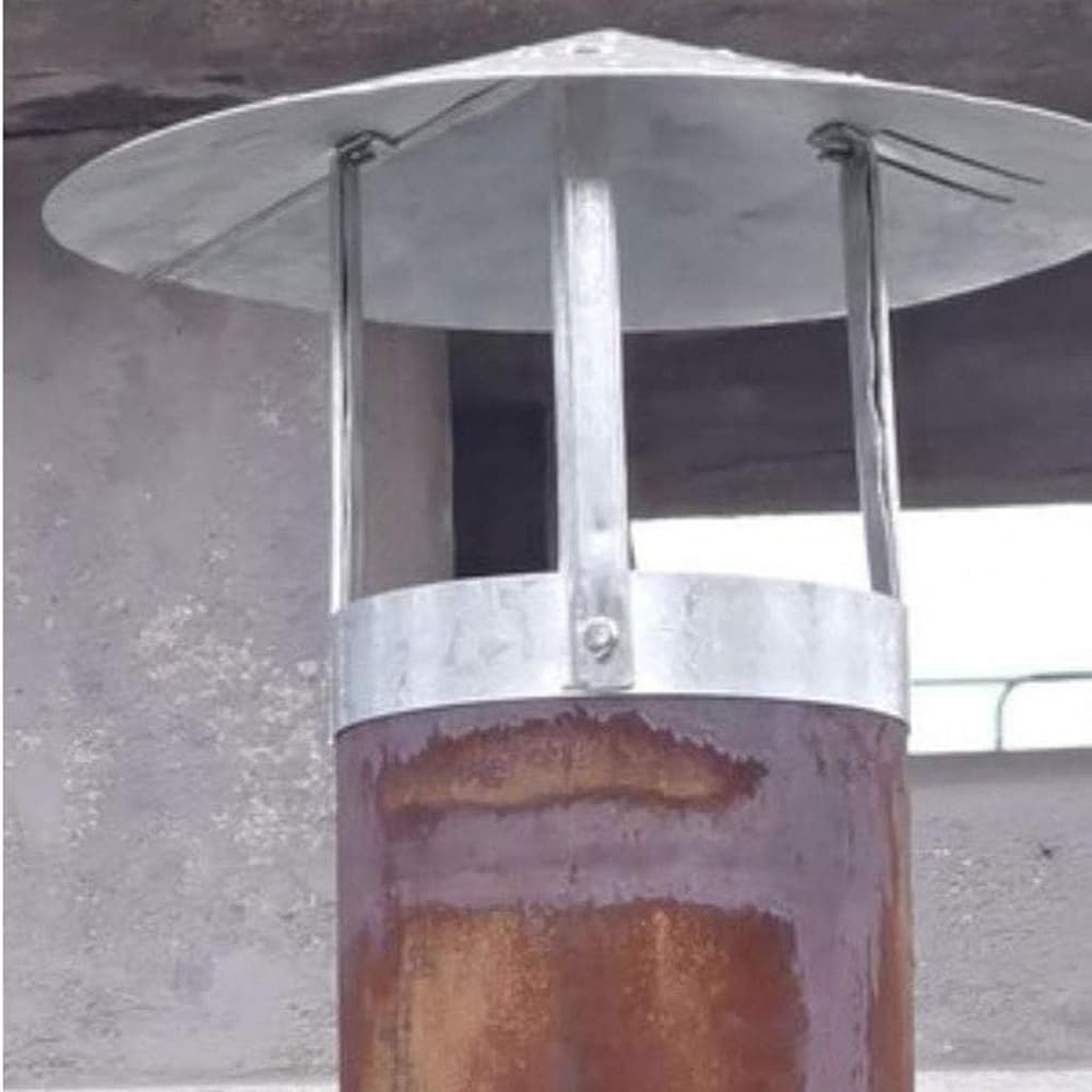 Copertura antipioggia per camino, protezione per tubo di scarico del tetto, copertura per tubo di scarico della stufa per evitare l'ingresso di acqua