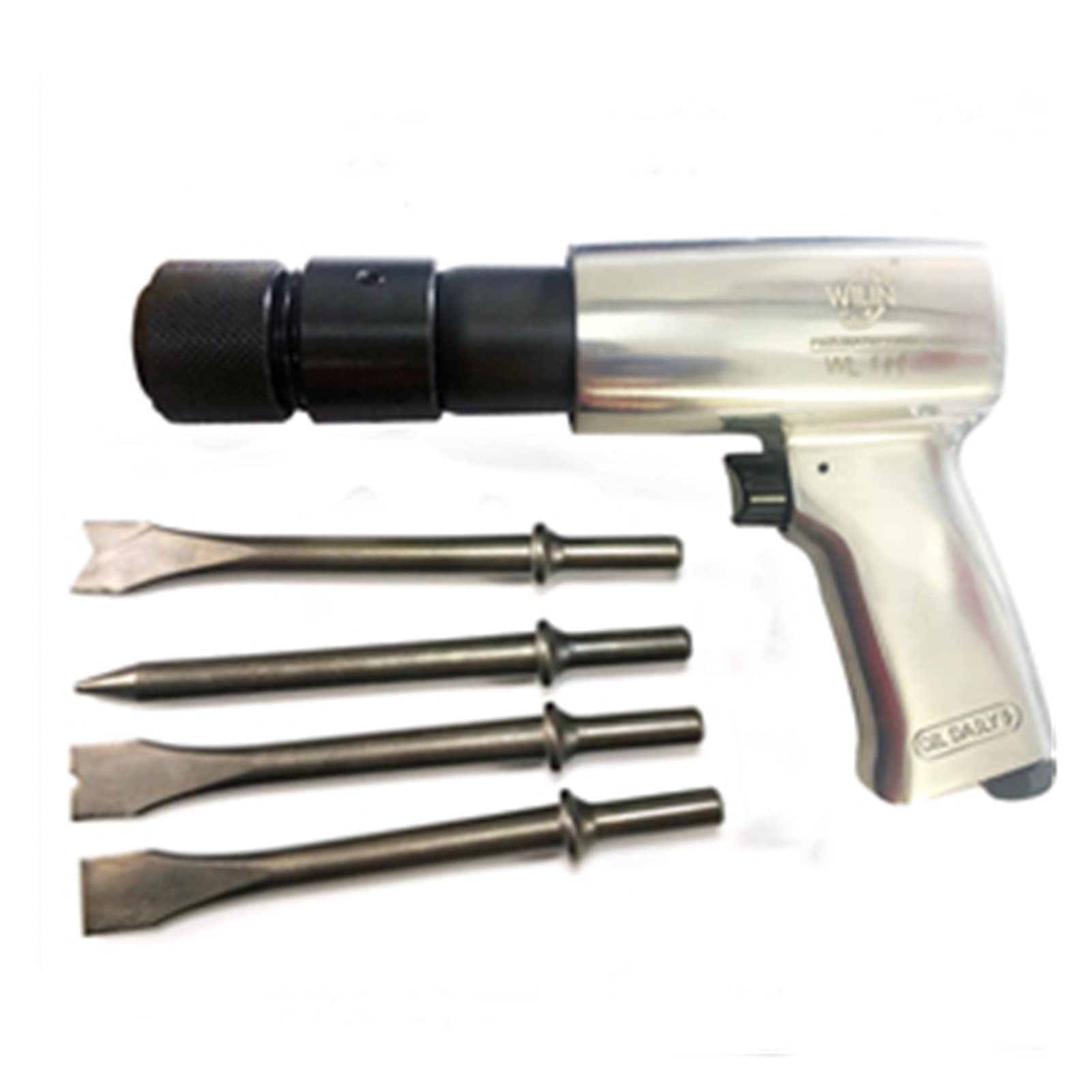 Martillo neumático 250 mm 10 "Herramientas de aire de aire industriales Herramientas neumáticas Pistola Grip Flux Chipper Freno Pista de freno Scaper Scapeing Hammer Flat Chisel Peated Duty(190mm)