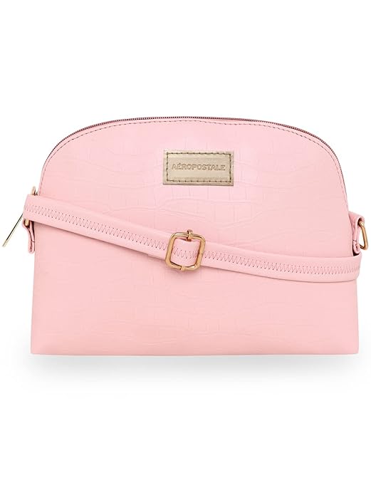 Buy AEROPOSTALE AERO_SB_13 Textured Kylie Vegan Leather Sling Bag with Zipper pocket Adjustable non-detachable strap Metal Buckle at Rs. 279