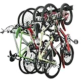 Wallmaster Bike Rack Garage Stand, Wall Mount 5 Bike Hanger Storage Organization, Vertical Bicycle H