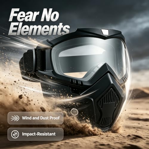 Image of Motorcycle Face Mask Full Face,Dirt Bike Goggles Motocross, ATV, Offroad, Riding Racing Goggles for Men Women