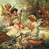 MILUXUEXUN 3D Photo Wallpaper European Angel Oil Painting Large Mural Wallpaper Hotel Home Decoration Wallpaper