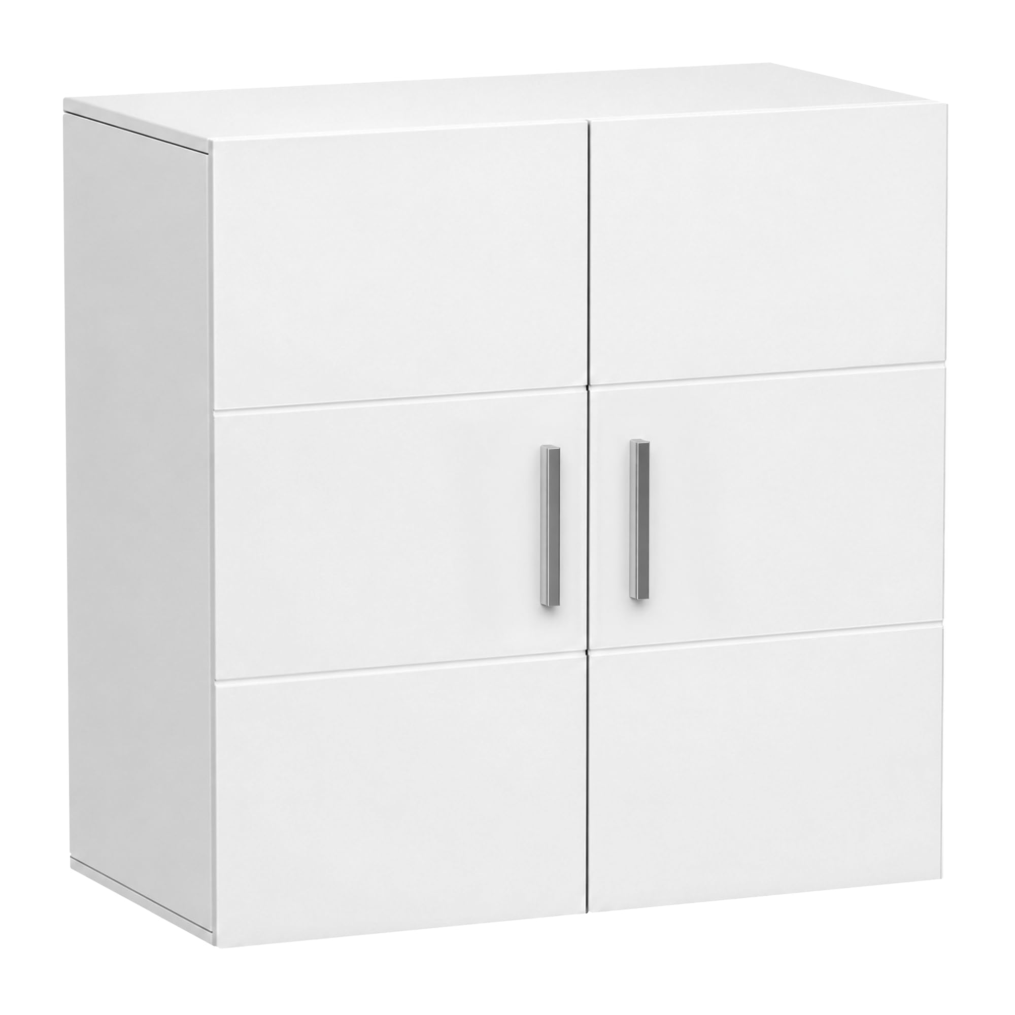 APICIZON Hängeschrank Bad mit 2 Türen, 60 × 31 × 60 cm | Badezimmerschrank hängend mit verstellbarem Einlegeboden, Wandschrank für Badezimmer, Küche, WC oder Waschküche