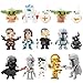 14PCS Mini Figure Di Star Wars,Statuette Di Star Wars, Decorazione della Torta Action Figure Bambino Action Model Ufficio Ornamento Bambini Desktop Decor