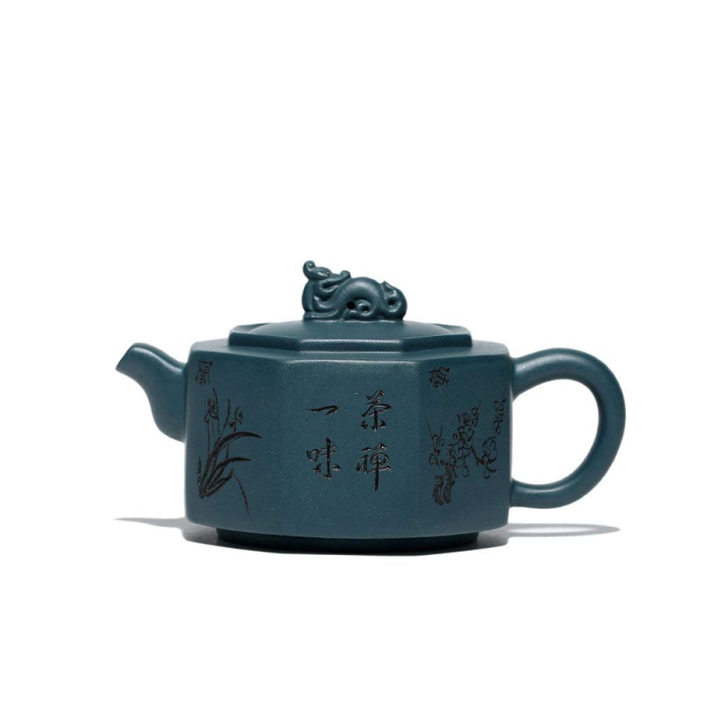 Keninll Purple Clay Teapot,Handmade Retro Chinese Yixing Purple Sand Teapot Traditional Antique Raw Ore Purple Sand Ceramic Original Art Kung Fu Teapot 300Ml Megat