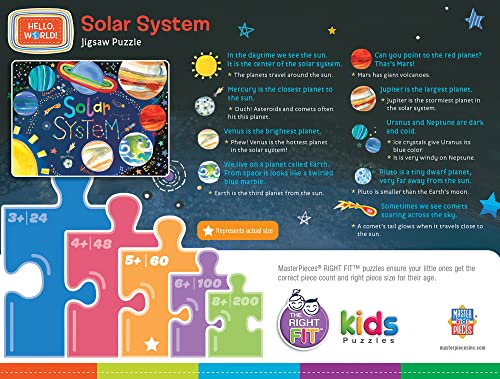 MasterPieces Rompecabezas del Sistema Solar para Niños de 60 Piezas - Tema Astronauta - 19"x14" miniatura 4
