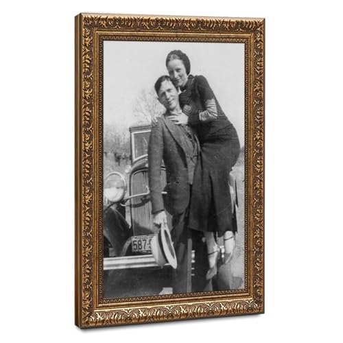 Impression photo vintage Bonnie et Clyde pour une décoration de bureau rétro