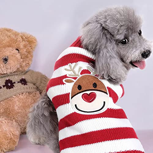 Hundepullover Weihnachten Hund Rollkragenpullover Weihnachten Muster Strickwaren warme Haustier Pullover, Winter Hund Mantel, Pullover Pet-Kostüm für Hundewelpen Party Puppy Geschenk für Hund