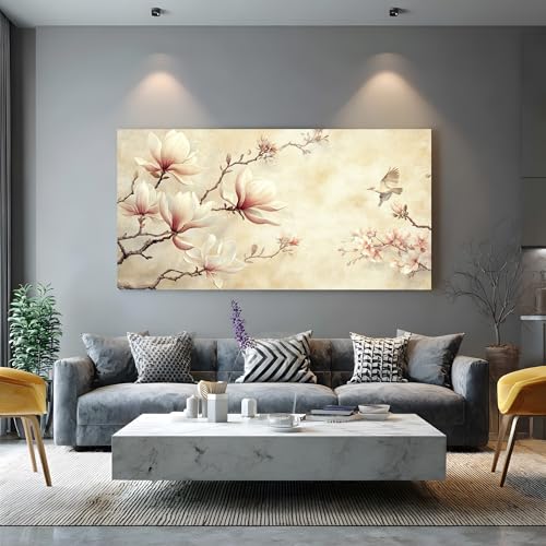 Tableau oiseau grand format pour sublimer un mur blanc