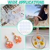 12Pcs Round Resin Keychain Mold Set with Key Rings - Silicone Pendant Hanging and Ornaments Jewelry Making Molds for DIY Small Crafts and Epoxy Casting - Image 7