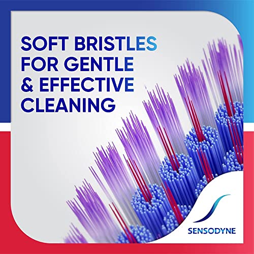 Image of Sensodyne Sensitivity & Gum Manual Toothbrush for adults with Soft Bristles & Duoflex Neck for Better Cleaning, Multicolor, 3N (2N + 1 N free)