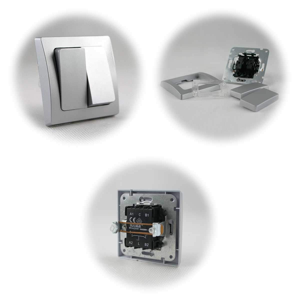 Helloshop26 - Scatole portaoggetti 3 pezzi argento Alluminio 02_0003232
