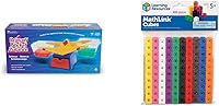 Vista 1 de Learning Resources Báscula de enseñanza de equilibrio de cubo primario + cubos Learning Resources MathLink - Juego de 100 cubos