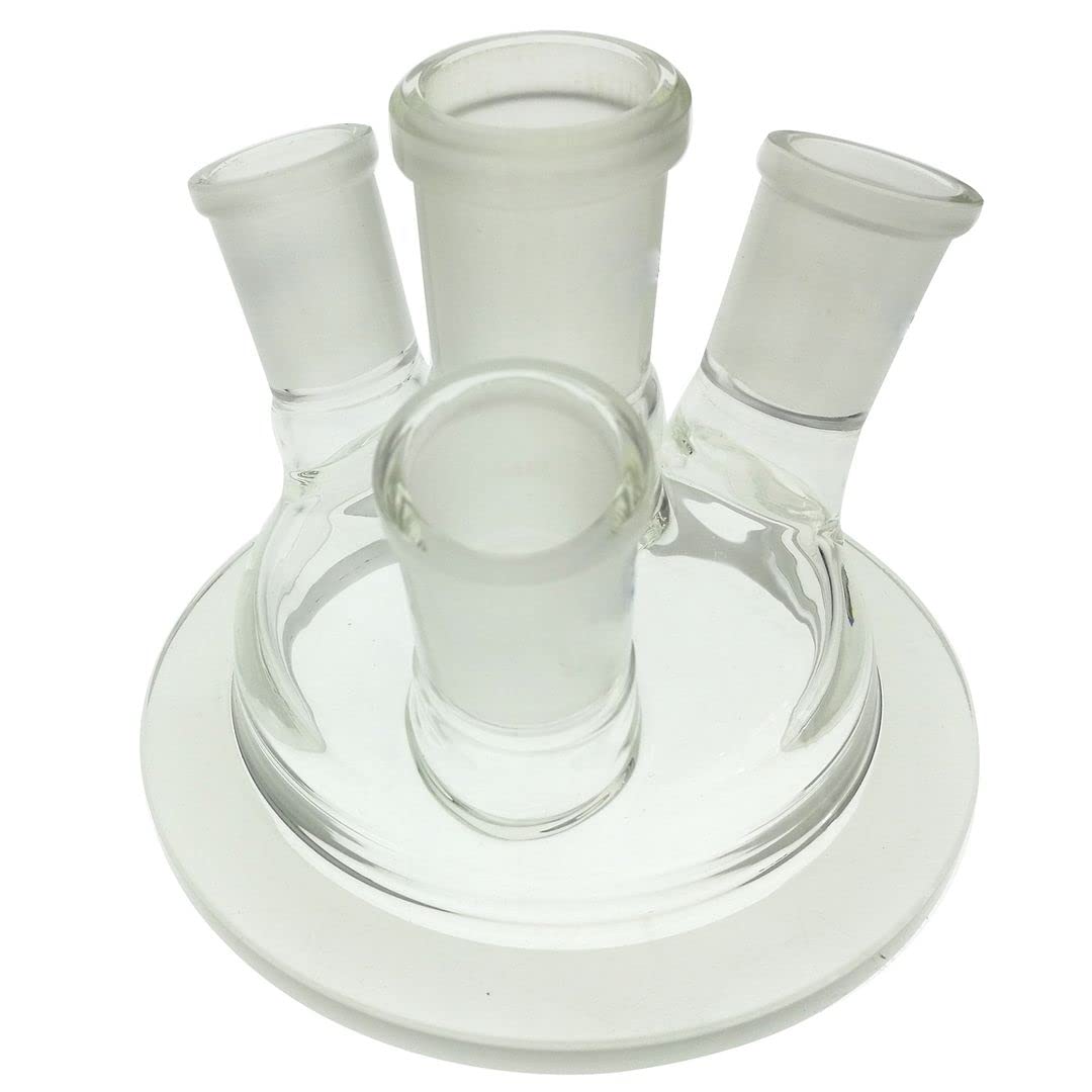REA-03-29 4-Neck 120°Uniform Distribution Flat Flange Reaction Kettle Flask Cover with Four 29/42 Ground Glass Joints