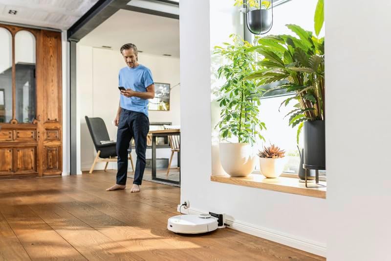 Karcher, Robot Aspirador RCV 3, App Inteligente, Navegación láser LiDAR, Cartografía, Reconocimiento del Entorno, 2500 Pa, Autonomía de 120 min, para Suelos Duros y alfombras, Blanco 4