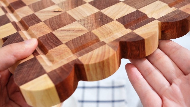 Tabla de cortar rectangular de madera de 42x30 cm miniatura 7