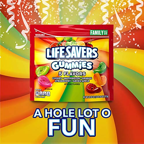 LIFE SAVERS 5 Flavors Gummies Candy Bag, Gummy Candy for Goodie Bags, Road Trips, Treats, 26 oz (Pack of 6) image 5