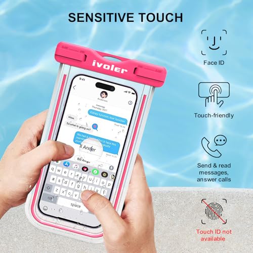 Image of ivoler [Pack of 2 Waterproof Phone Pouches with Fluorescent Edge