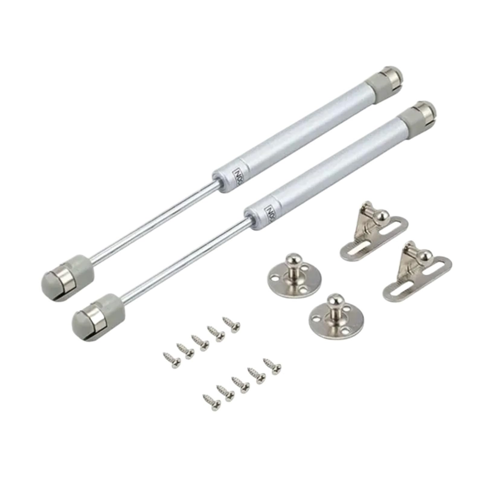 Lsnnmu Silver 100N 2Pcs Gas Springs Struts Lift Supports Shocks Soft Close Hinges Furniture Cabinet Door Lid Stay For Storage Box For Furniture(Silver 100N)