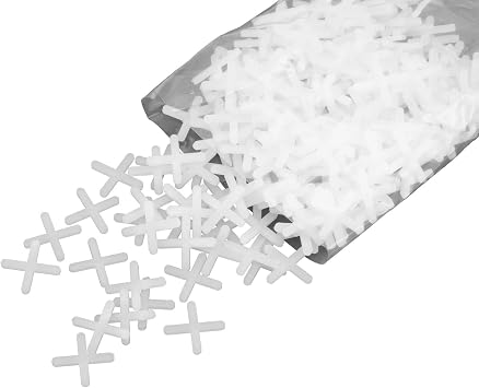 500 Pcs 2mm Tile Spacers, Tile Spacers - Plastic Tiling Spacers W/Interlocking Design for Floor & Wall Tiling, Slab Alignment System DIY Installation Kit with Adjustable Position