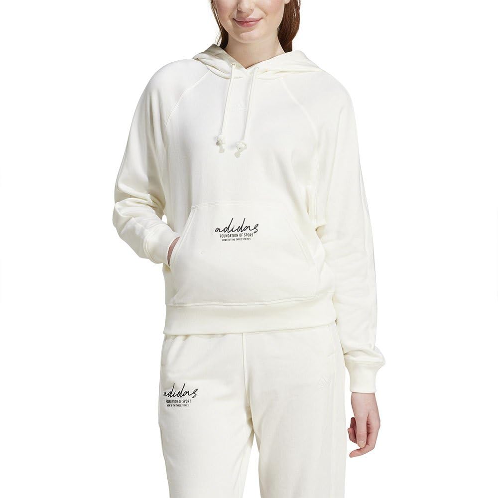 adidasWomen's Signature Graphic Embroidery French Terry Loose Hoodie HOODED SWEAT (pack of 1)