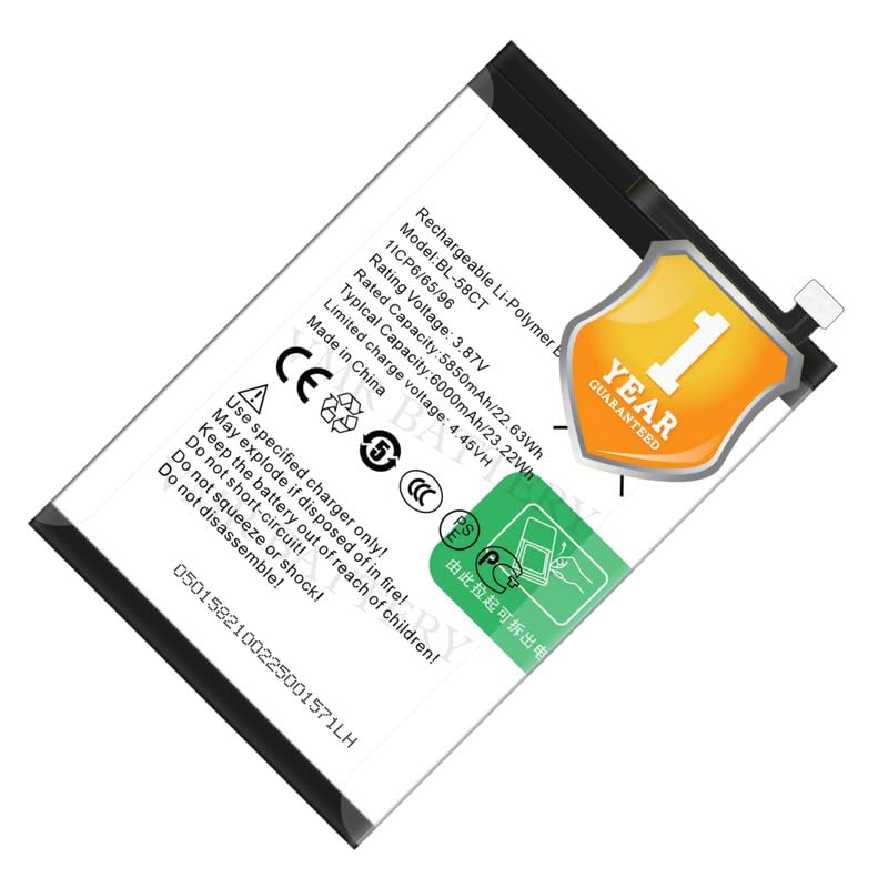 Image of Orignal BL-58CT Battery Compatible with Tecno Spark 7 (KF6, KF6j, KF6i, KF6k, PR651h, PR651, PR651E, KF6m, KF6h, KF6n) | Spark 7T (KF6p) - (6000mAh) - 1 Year Warrenty** W9