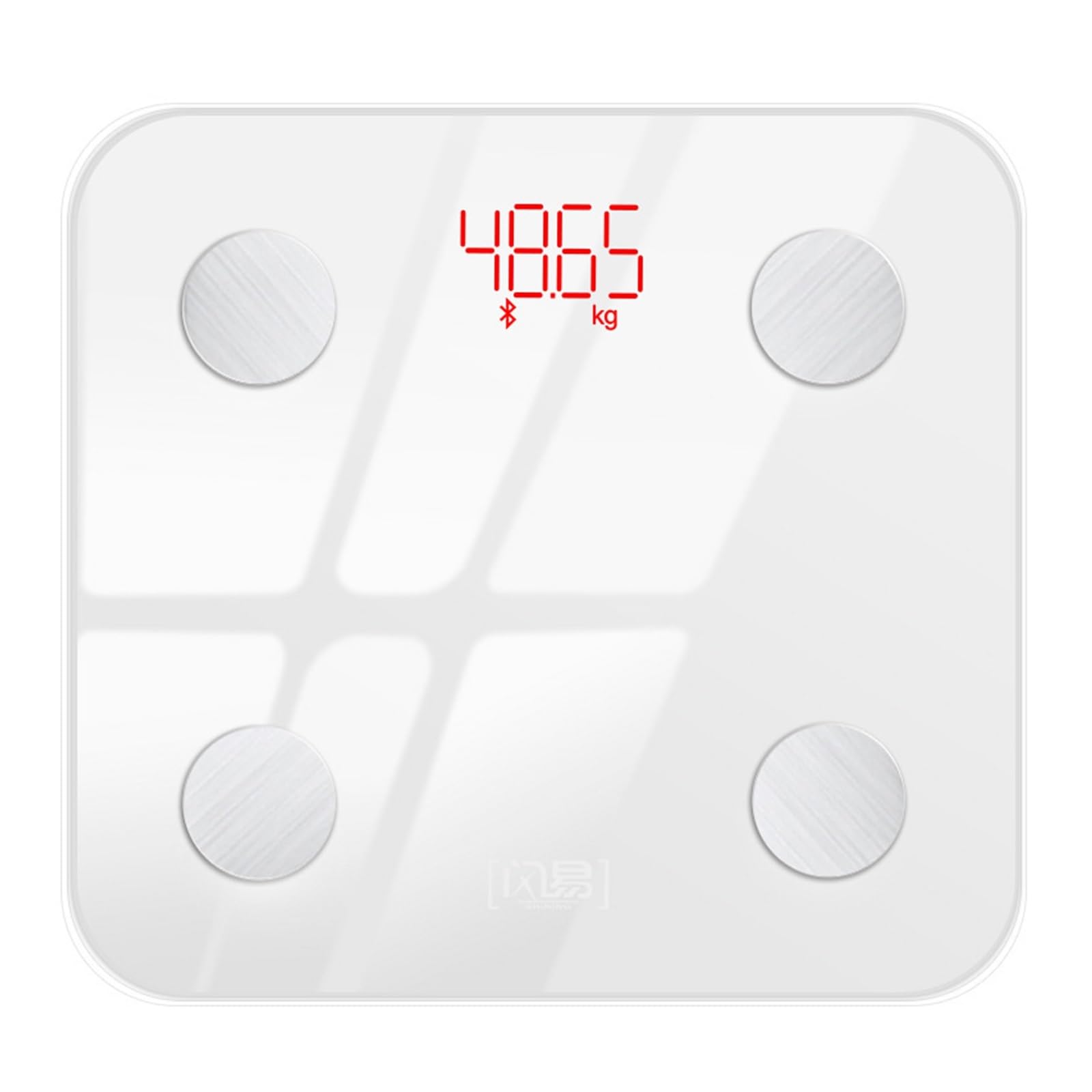 Skala Tkanki Tłuszczowej Kompatybilna Z Bluetooth Waga Do Pomiaru Gospodarstwa Domowego Elektroniczna Inteligentna BMI Precyzyjny I Czytelny(White)