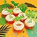 Gyufise 24Pcs Dinosaur Cupcake Toppers Green Glitter 3 Rex Roar Dinosaur Cupcake Picks Three Years Old Dino Theme Baby Shower Third Birthday Party Cake Decorations Supplies