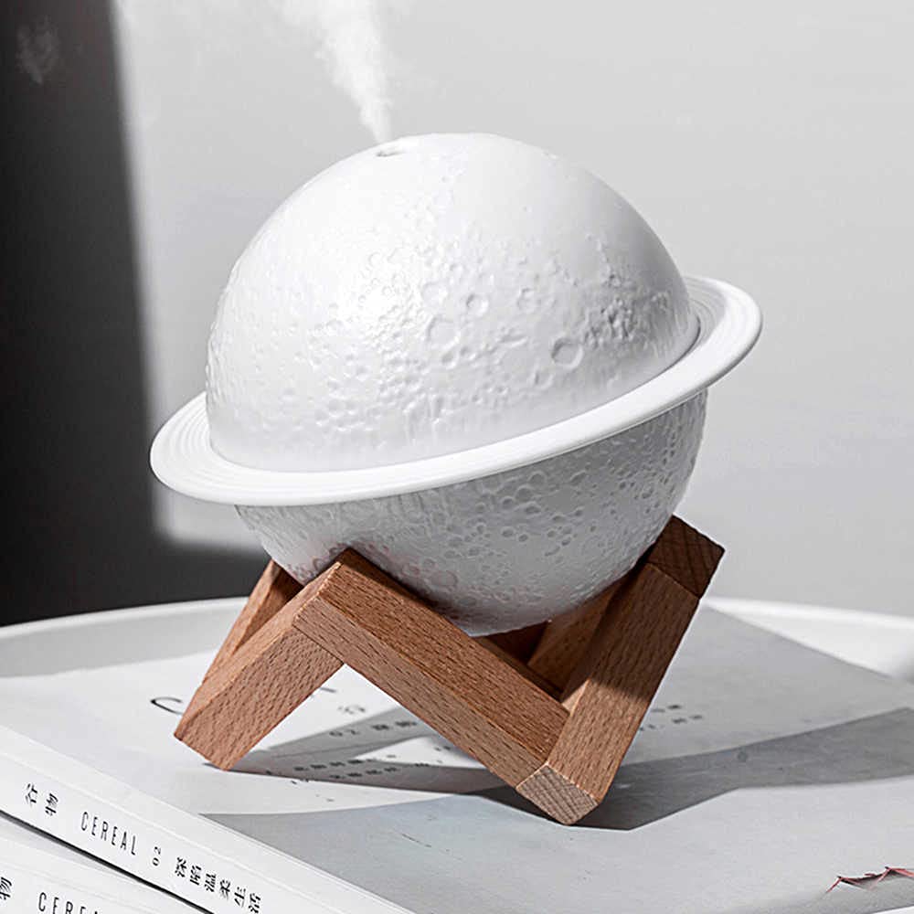 The Mohrim Table Desk Oil Diffuser Aroma Air Humidifier with Led Night Light, Moon Planet Night Light for Living Room Bedroom