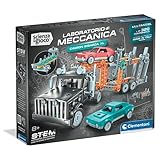 Clementoni Scienza e Gioco Build - Camion Bisarca, Laboratorio di Meccanica Bambini 8+ Anni, Set Costruzioni Con Oltre 120 Componenti, Ingegneria e Manualità, Made in Italy, Lingua Italiana, 19474