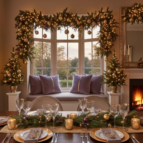 Image of Velvet Throw Pillow Covers 26x26 inch Pack of 2 Gold Decor Purple