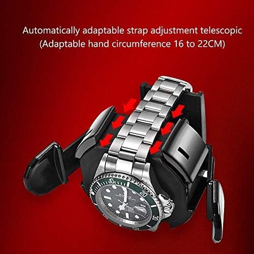 FENOKD Mechanical Watch Shaker Watch Winder Box for Automatic Watches with LED Backlight and LCD Display, 5 Roating Mode and Fingerprint Unlock, Watch Case B, 3202 (Mq 3204)