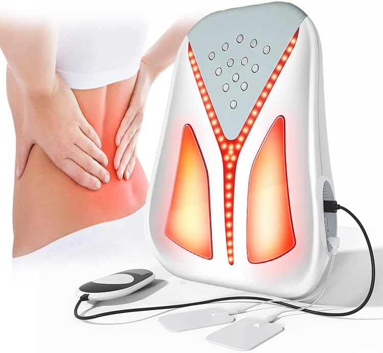 Back Massager with Heat, TENS/EMS Full Back Massager for Pain Relief Deep Tissue, Waist Massager Electric Muscle Stimulator, 5 Modes and 50 Intensities - Image 2