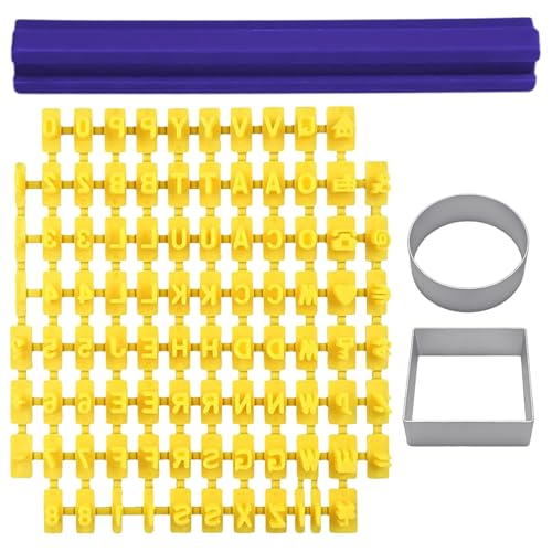 1 molde alfanumérico y 1 placa de prensado, 2 moldes para galletas de aleación de aluminio, molde de plástico, herramientas para hornear